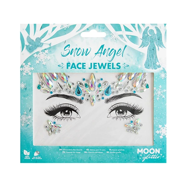 Strass Visage Autocollants Snow Angel Moon Glitter 1 Strass Visage Autocollants Snow Angel Moon Glitter