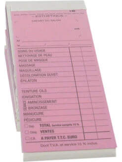 Carnets De Caisse Esthétique Avec Numéro New & Beauty X10