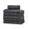 Lot De 12 Essuie-mains Gris Anthracite 30x30