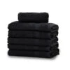 Lot De 12 Serviettes De Toilette Noires 50x90