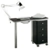 Table Manucure Noelly Wengé Avec Aspirateur