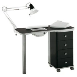 Table Manucure Noelly Wengé Avec Aspirateur