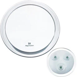 Miroir à Ventouses Ø 17cm Grossissant X5